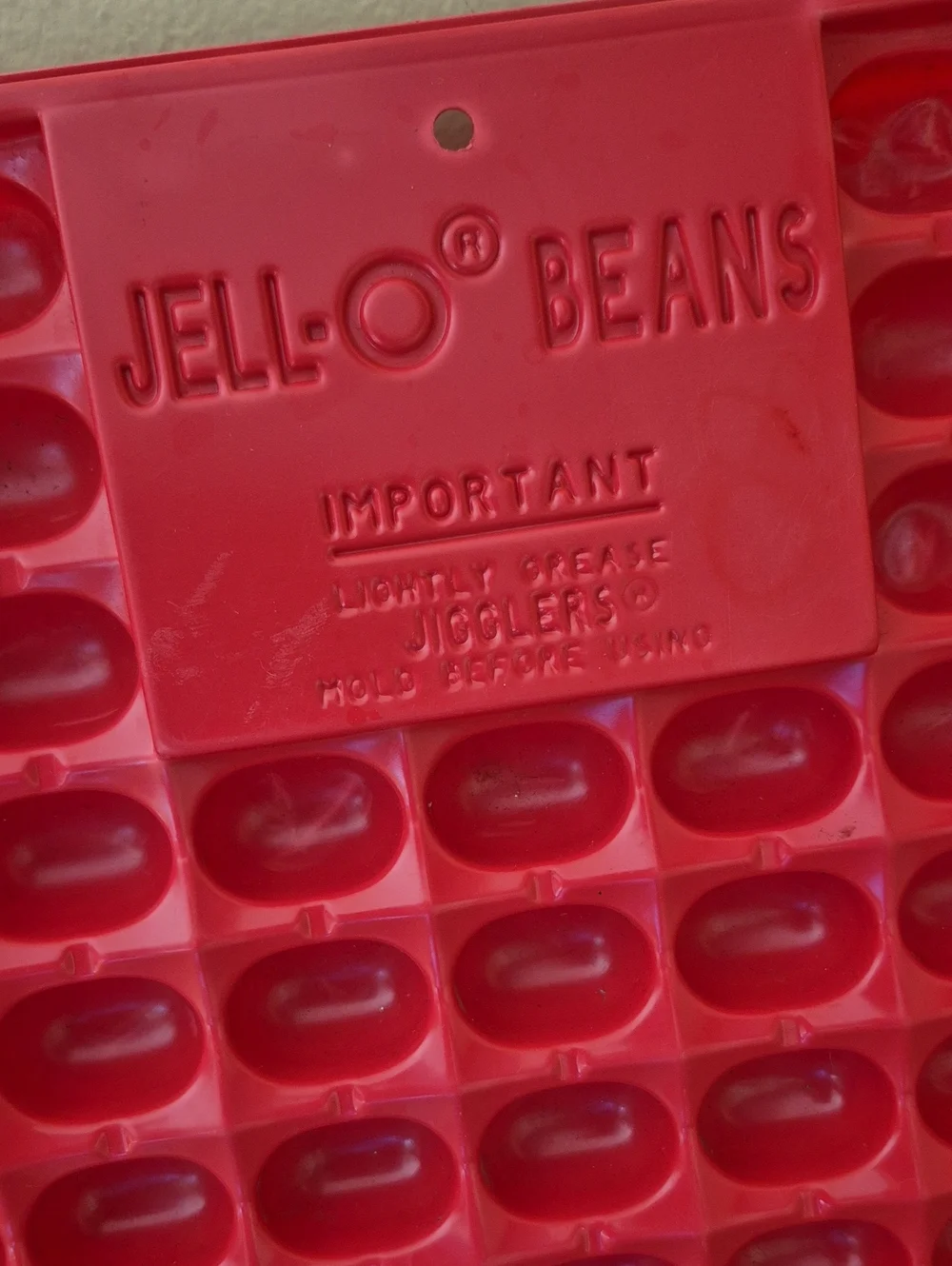Jello Jigglers Beans Mold Tray Set